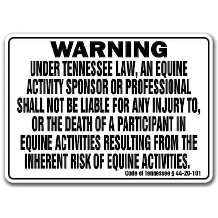 Signmission 14 in Height, 10 in Width, Plastic, 10" x 14", WS-Tennessee Equine WS-Tennessee Equine